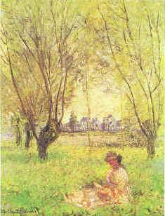 Claude Monet Woman Seated Under the Willows Sweden oil painting art